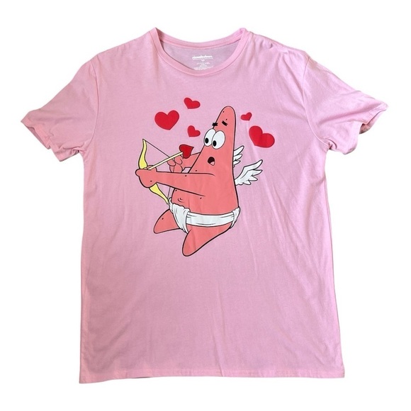 Nickelodeon SpongeBob Men's LARGE Patrick Starfish Cupid T-Shirt - Picture 1 of 2